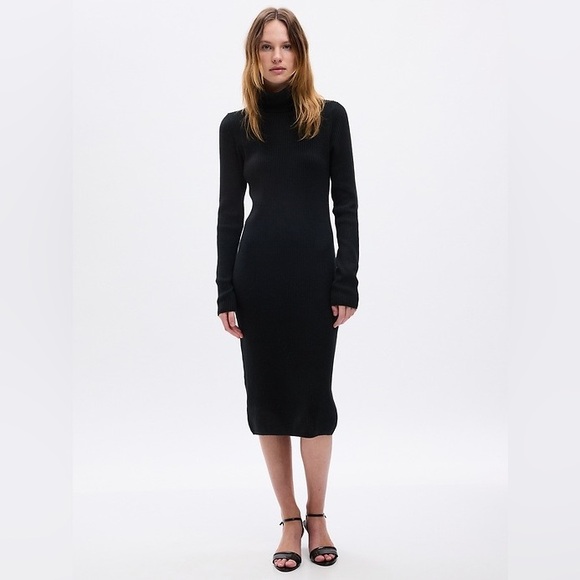 GAP Dresses & Skirts - Gap black ribbed turtleneck dress